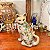 Escultura Gato em porcelana estilo craquelada. - Imagem 1