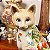 Escultura Gato em porcelana estilo craquelada. - Imagem 3