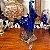 Vaso cornucópia em Murano azul. - Imagem 4