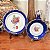 Par de pratos azul decorativos em Porcelana Real. - Imagem 1