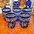 Conjunto clássico de 5 copos Doble cristal azul - Imagem 1