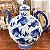 Grande bule decorativo em porcelana. - Imagem 4