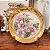 Prato decorativo em porcelana flores rosas. - Imagem 1