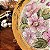 Prato decorativo em porcelana flores rosas. - Imagem 3