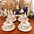 Conjunto com 4 xícaras de chá em antiga porcelana Schmidt. - Imagem 1