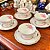 Conjunto com 4 xícaras de chá em antiga porcelana Schmidt. - Imagem 2