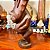Escultura entalhada em madeira nobre africana. - Imagem 6