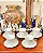 Conjunto de xícaras em porcelana Romena - Imagem 1