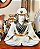 Escultura de Samurai em porcelana branca. - Imagem 1
