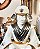 Escultura de Samurai em porcelana branca. - Imagem 5