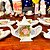 Conjunto 6 suportes para chá em porcelana. - Imagem 2