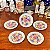 Conjunto 5 porta-copos porcelana Emano. - Imagem 1