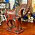 Escultura em madeira, cavalo oriental Tang. - Imagem 6