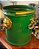 Grandioso cachepot em metal verde. - Imagem 4