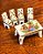 Miniatura de mesinha retangular porcelana francesa. - Imagem 4