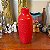 Vaso de cerâmica vermelho-coral. - Imagem 1