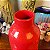 Vaso de cerâmica vermelho-coral. - Imagem 3