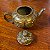 Pequeno bule decorativo oriental em bronze. - Imagem 7