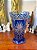 Antigo Vaso de Cristal Azul Lapidado. - Imagem 1