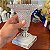 Vaso em cristal bico de jaca com base de porcelana. - Imagem 9