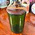 Pote de Vidro Verde Vat 69 com Tampa de Madeira. - Imagem 2