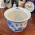 VASO CACHEPÔ ANTIGO EM PORCELANA AZUL E BRANCA - Imagem 3