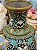 Par de Vasos Cloisonné com Base em madeira trabalhada. - Imagem 8