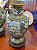Par de Vasos Cloisonné com Base em madeira trabalhada. - Imagem 3