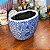 Cachepot Antigo craquelado Azul e Branco. - Imagem 3