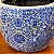 Cachepot Antigo craquelado Azul e Branco. - Imagem 6