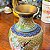 Vaso em Cloisonné - Decoração Floral de Peônias e Fundo Amarelo - Imagem 6