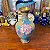 Vaso Cloisonné decoração Peônias Rosa e Lilás. - Imagem 1