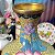 Vaso Cloisonné decoração Peônias Rosa e Lilás. - Imagem 6