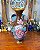 Vaso Cloisonne Chines Metal Esmaltado Peonias Flor Floral - Imagem 1