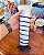 Vaso Solitário em Vidro Leitoso com Espiral Azul Cobalto. Anos 60. - Imagem 7