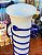 Vaso Solitário em Vidro Leitoso com Espiral Azul Cobalto. Anos 60. - Imagem 4