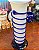 Vaso Solitário em Vidro Leitoso com Espiral Azul Cobalto. Anos 60. - Imagem 5