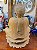 Escultura de Buda Madeira em Postura de Meditação sobre Base de Lótus. - Imagem 8