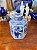 Potiche Hexagonal em Porcelana Oriental Azul e Branca. - Imagem 1