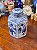 Potiche Hexagonal em Porcelana Oriental Azul e Branca. - Imagem 2