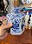 Potiche Hexagonal em Porcelana Oriental Azul e Branca. - Imagem 7
