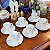 Conjunto com 6 xícaras de café e pires em porcelana Renner. - Imagem 3
