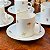 Conjunto com 6 xícaras de café e pires em porcelana Renner. - Imagem 4