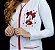 JALECO ALICE branco com detalhes vermelho (com zíper) - Imagem 3