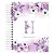 Agenda de Atendimentos : Alfabeto Floral Roxo - Imagem 1