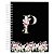 Agenda de Atendimentos : Alfabeto Floral Dourado/Preto - Imagem 1