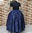 Saia tule/glitter preto com forro azul - Imagem 1