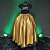 Saia tule/glitter preto com forro dourado - Imagem 1