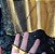 Saia tule/glitter preto com forro dourado - Imagem 3