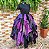 Saia retalhos preta e roxo - PEÇA ÚNICA - Imagem 4